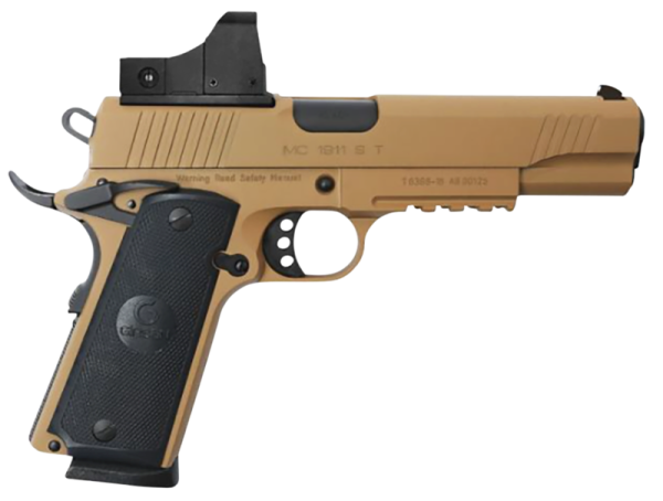 EAA Corp MC1911s Dark Earth .45 ACP 5" Barrel 8-Rounds Red Dot