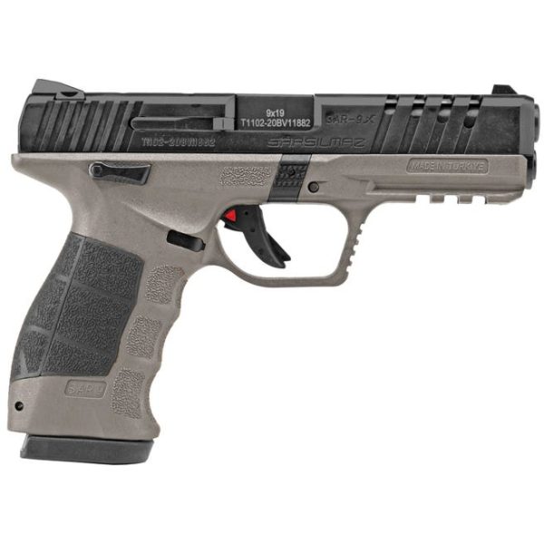 SAR USA SAR9X Pistol Platinum 9mm 4.40" Barrel 17-Rounds Adjustable Sights