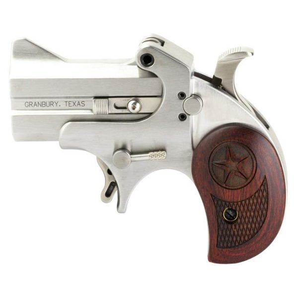 Bond Arms Mini Stainless .45LC 2.5" Barrel 2-Rounds Rosewood Grips