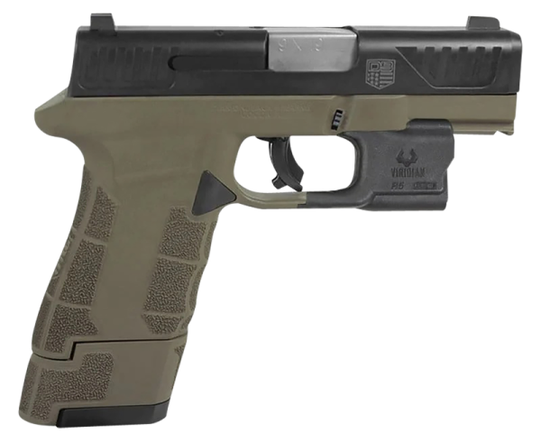 Diamondback DBAM29 Sub-Compact Flat Dark Earth 9mm 3.5" Barrel 17-Rounds Viridian Laser