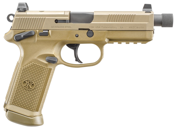 FN FNX Tactical Flat Dark Earth .45 ACP 5.3" Barrel 15-Rounds Night Sights