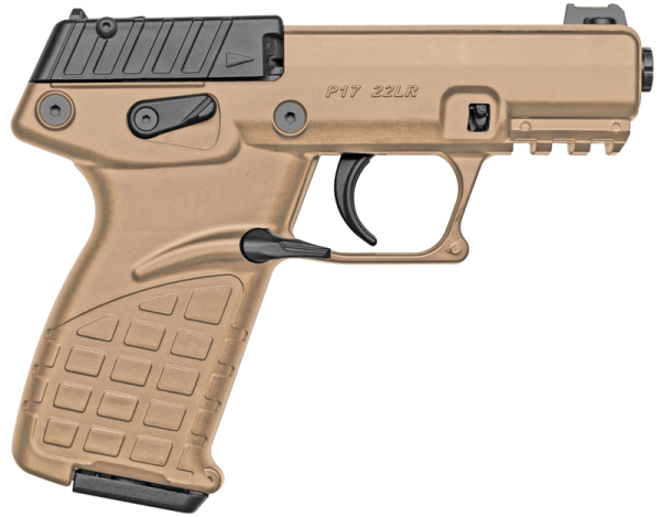 Kel-Tec P17 Pistol Tan .22 LR 3.9" Barrel 16-Rounds Includes 3 Magazines