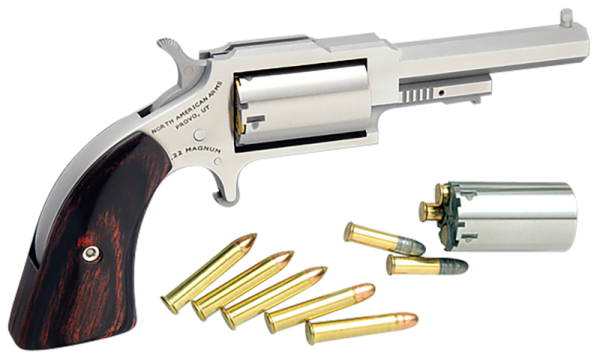 North American Arms 1860 Sheriff Stainless .22 LR / .22 Mag 2.5" Barrel 5-Rounds