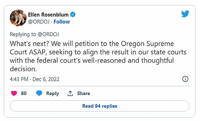 Oregon Attorney General Ellen Rosenblum on Measure 114 being blocked