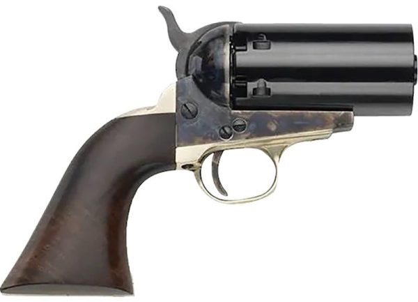 Pietta 1851 Navy Pepperbox Revolver .36 Caliber 6-Rounds Walnut Grip