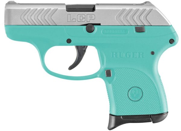 Ruger LCP Stainless / Turquoise .380 ACP 2.75" Barrel 6-Rounds - Image 2