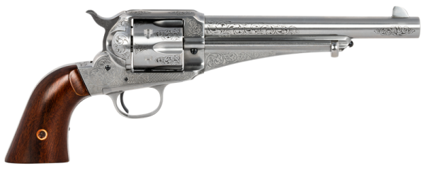 Taylors and Co 1875 Army Outlaw Stainless .45 Colt 7.5" Barrel 6-Rounds White Engraved