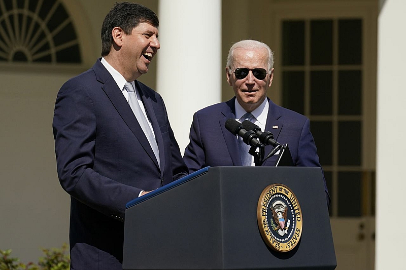 ATF Director Steve Dettelbach and Joe Biden